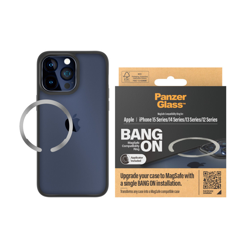  Пръстен PanzerGlass, Bang On MagSafe, за Iphone 15,14, 13, 12