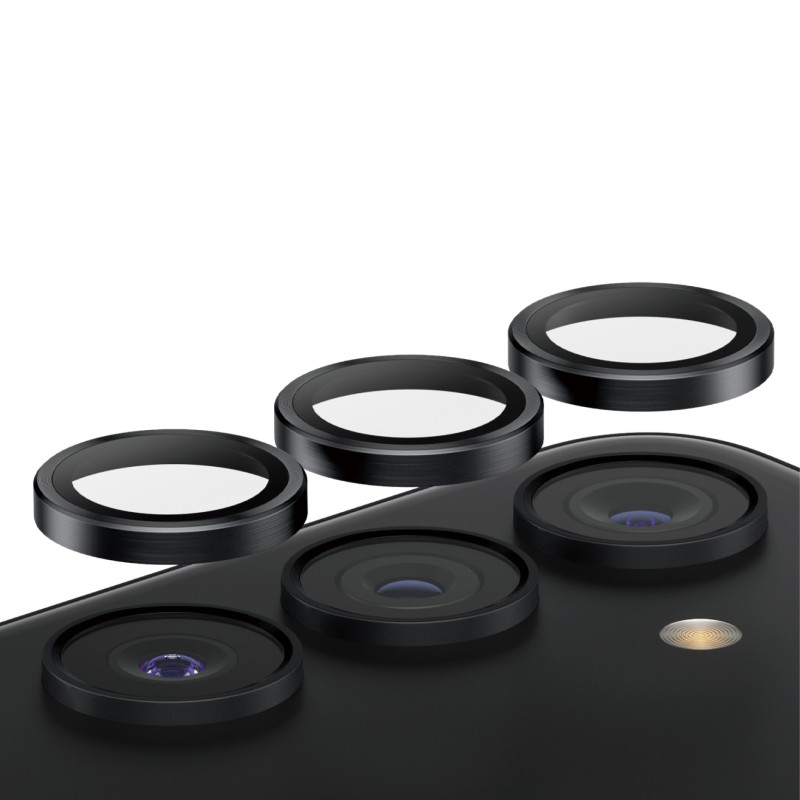 Стъклен Протектор за камера PanzerGlass за Samsung Galaxy S24, S23, S23+,  Hoops, Черен