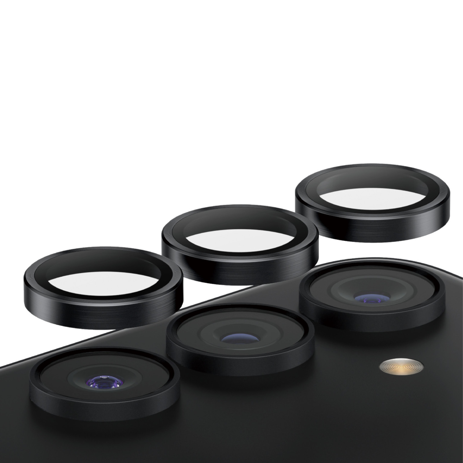 Стъклен Протектор за камера PanzerGlass за Samsung Galaxy S24 Plus, Hoops, Черен