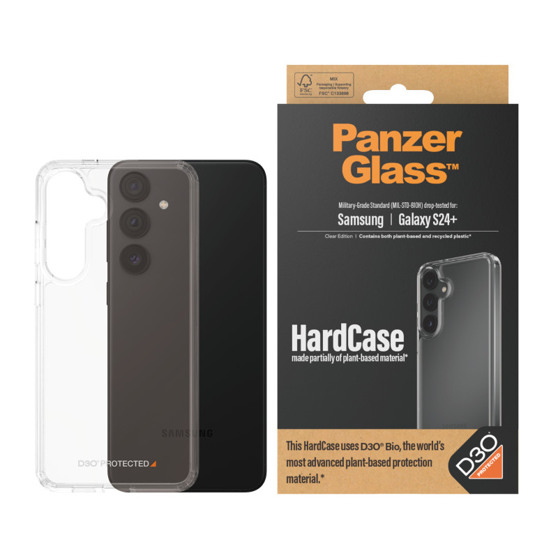 Гръб PanzerGlass за Samsung Galaxy S24 Plus, Hardcase, D3O,  Прозрачен