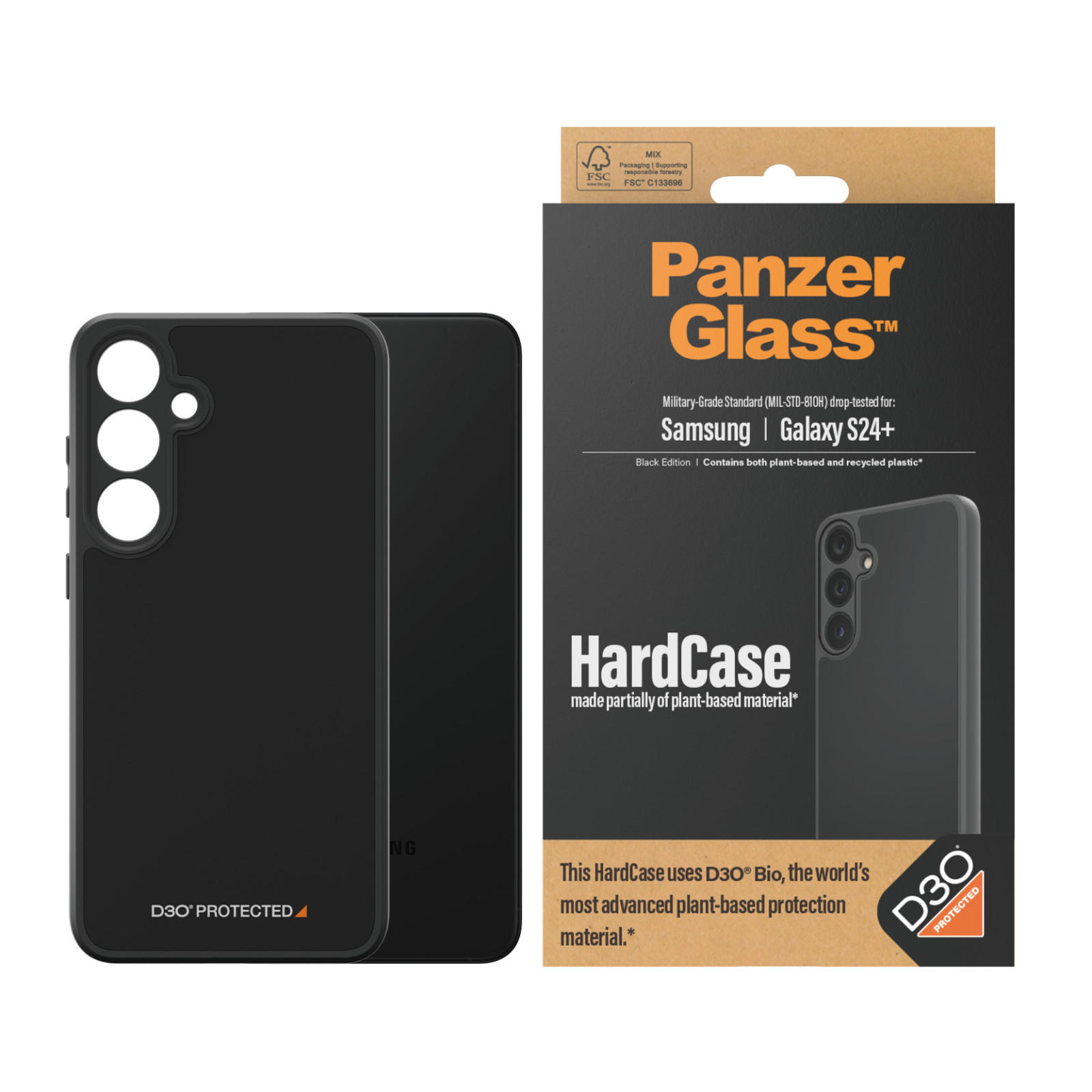 Гръб Hardcase D3O PanzerGlass за Samsung Galaxy S24 Plus  - Черен