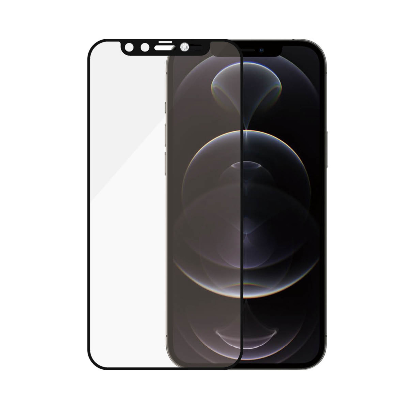 Стъклен протектор PanzerGlass за Apple Iphone 12 /12 Pro, CaseFriendly, CamSlaider, Swarovski -Черен