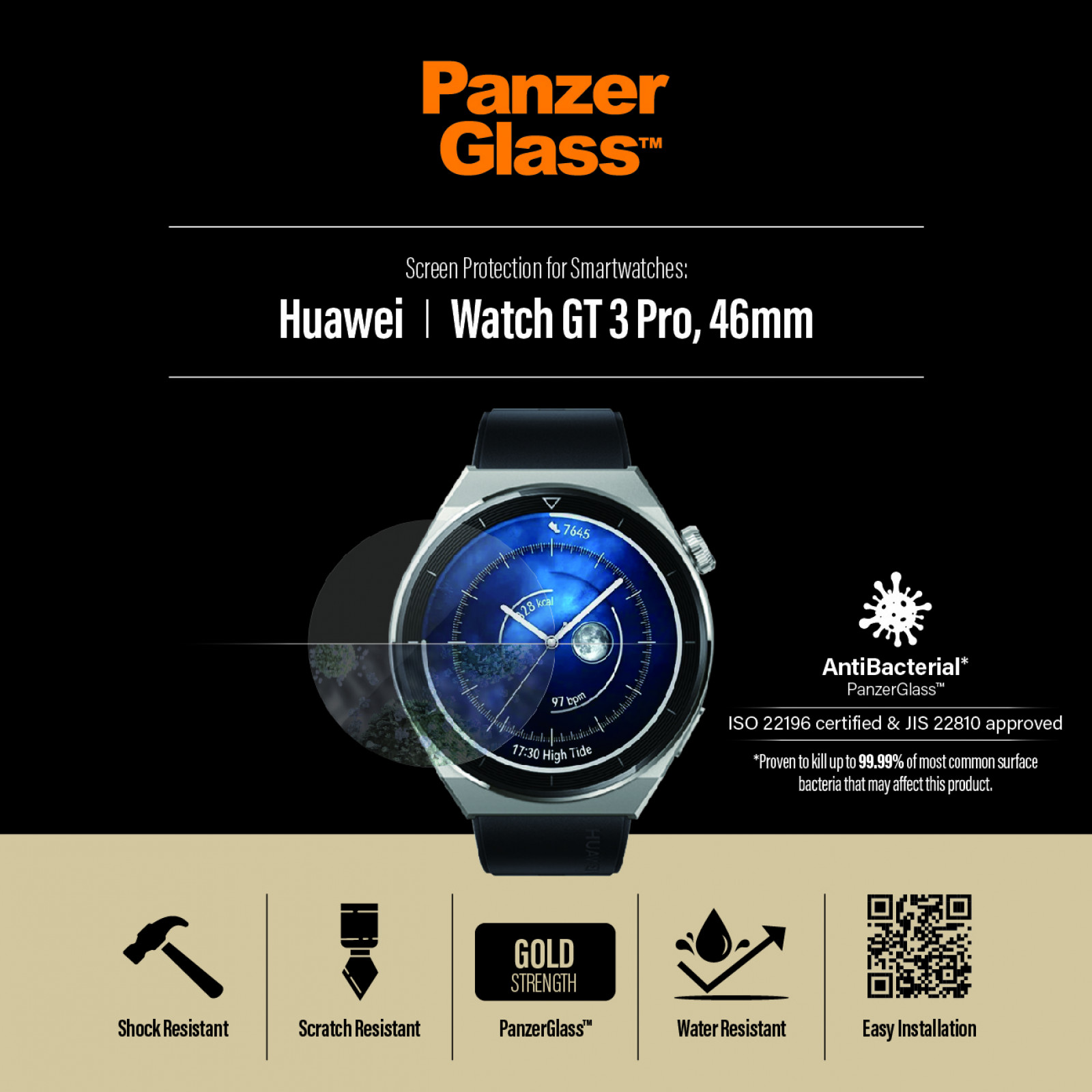 Стъклен протектор за часовник PanzerGlass за Huawei WATCH GT3 Pro 46mm