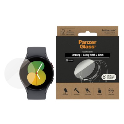 Стъклен протектор за часовник PanzerGlass за Samsung Galaxy Watch 5, 40mm Стъклен протектор за часовник PanzerGlass за Samsung Galaxy Watch 5, 40mm