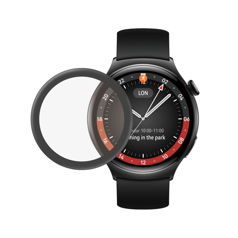 Стъклен протектор за часовник PanzerGlass за Huawei Watch 4 - Черен