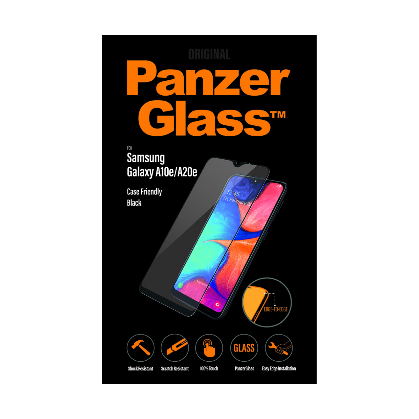 Стъклен протектор PanzerGlass за Samsung Galaxy A10E/A20E , Black