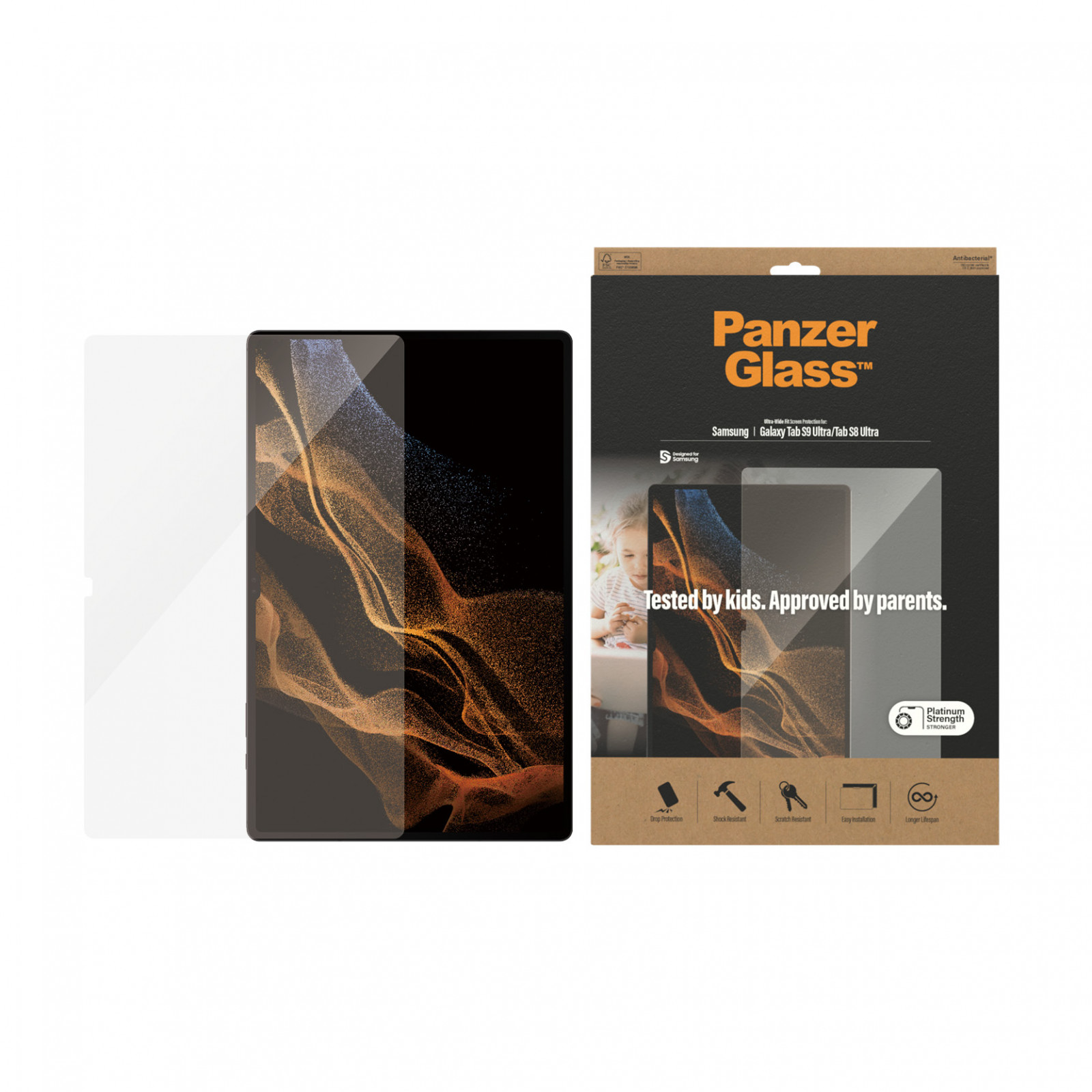 Стъклен протектор PanzerGlass за Samsung Galaxy Tab S8 Ultra, Tab S9 Ultra CaseFriendly