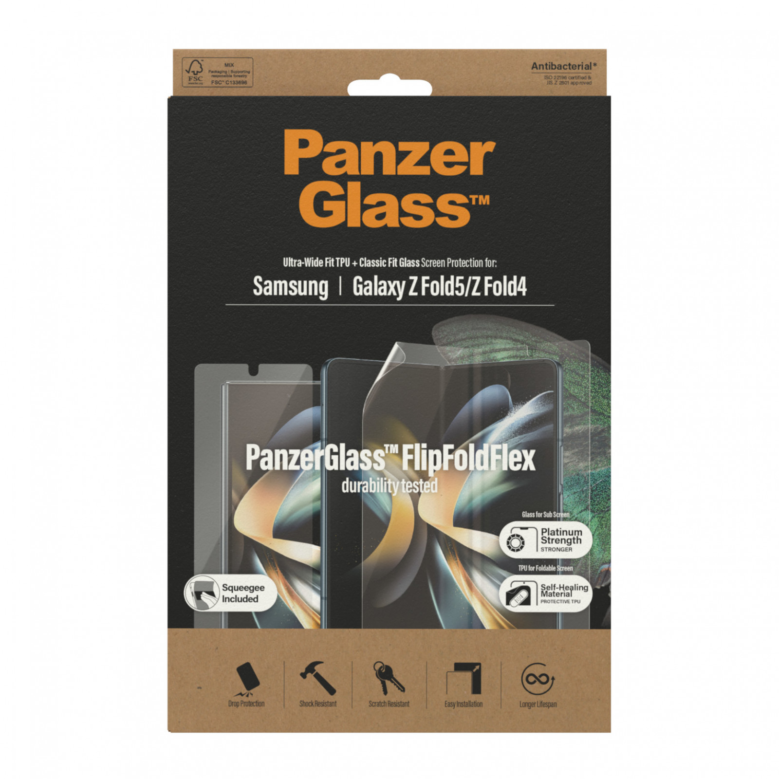 Защитно фолио PanzerGlass за Samsung Galaxy Z Fold 4, Z Fold 5, Antibacterial TPU