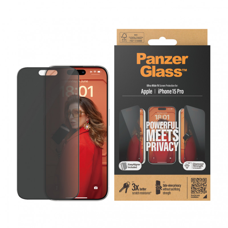 Стъклен протектор PanzerGlass за Apple iPhone 15 P...