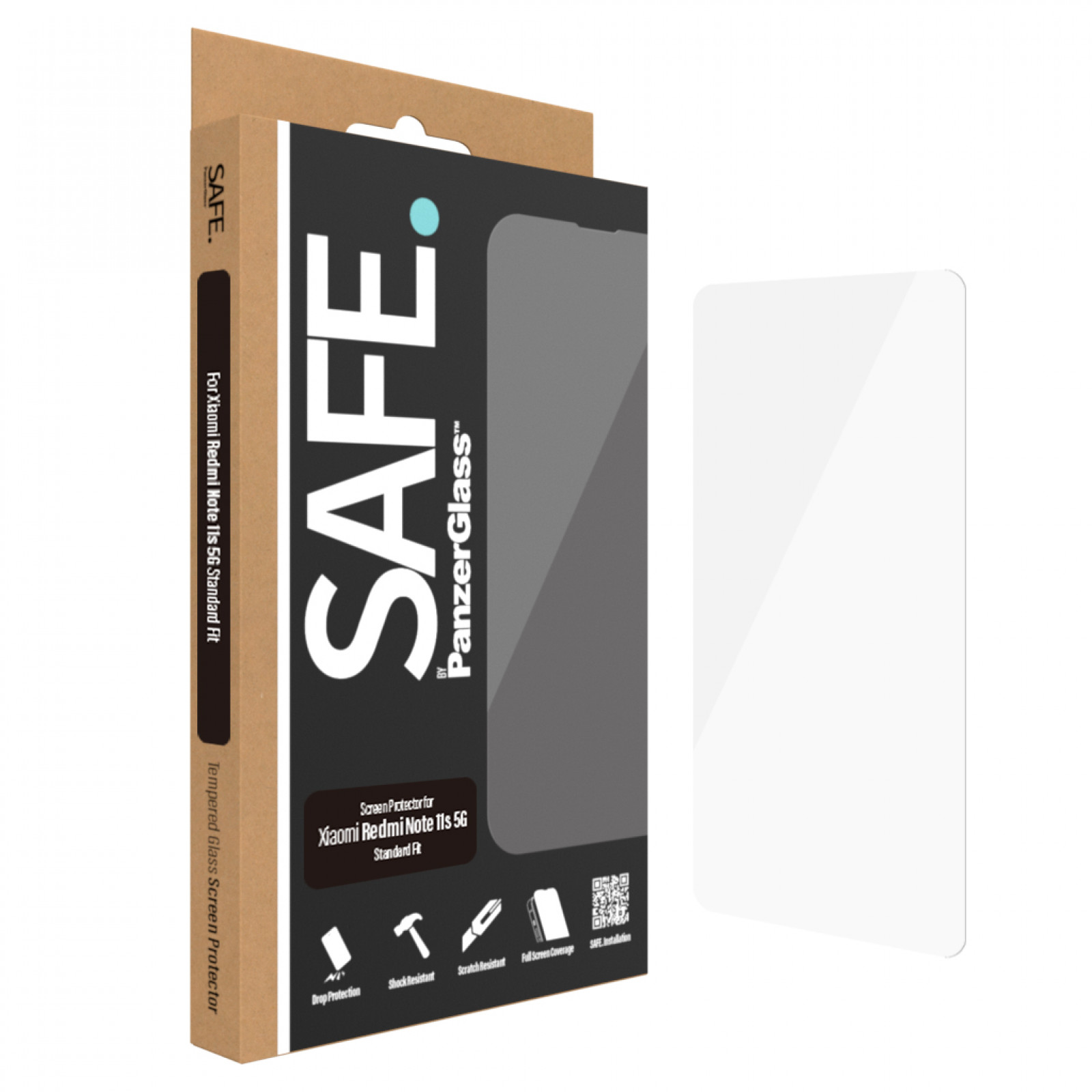 Стъклен протектор Safe за Xiaomi Redmi Note 11s 5G Standart Fit