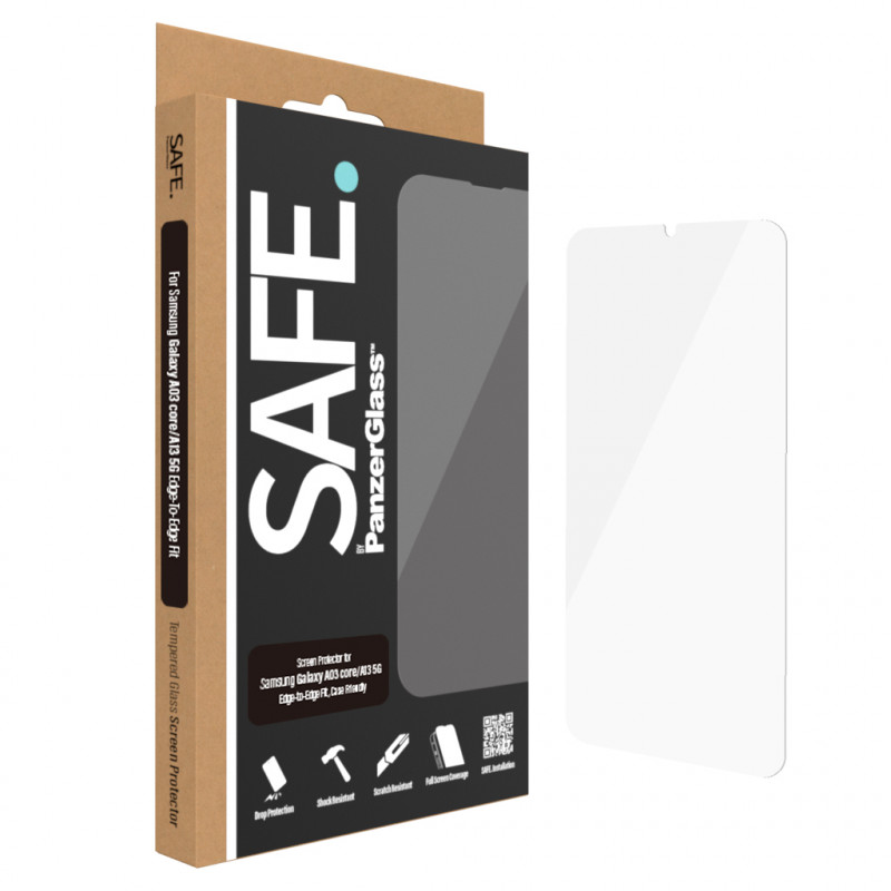 Стъклен протектор Safe за Samsung Galaxy A13 5G / A04s CaseFriendly - Черен