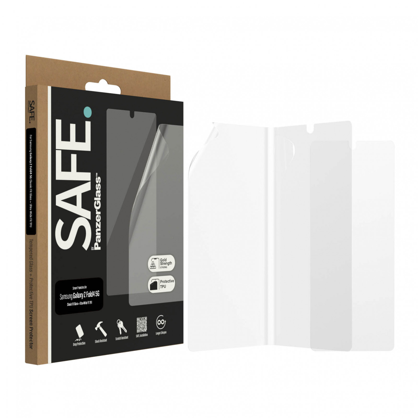 Защитно фолио Safe за Samsung Galaxy Z Fold 4, Z Fold 5, CaseFriendly TPU