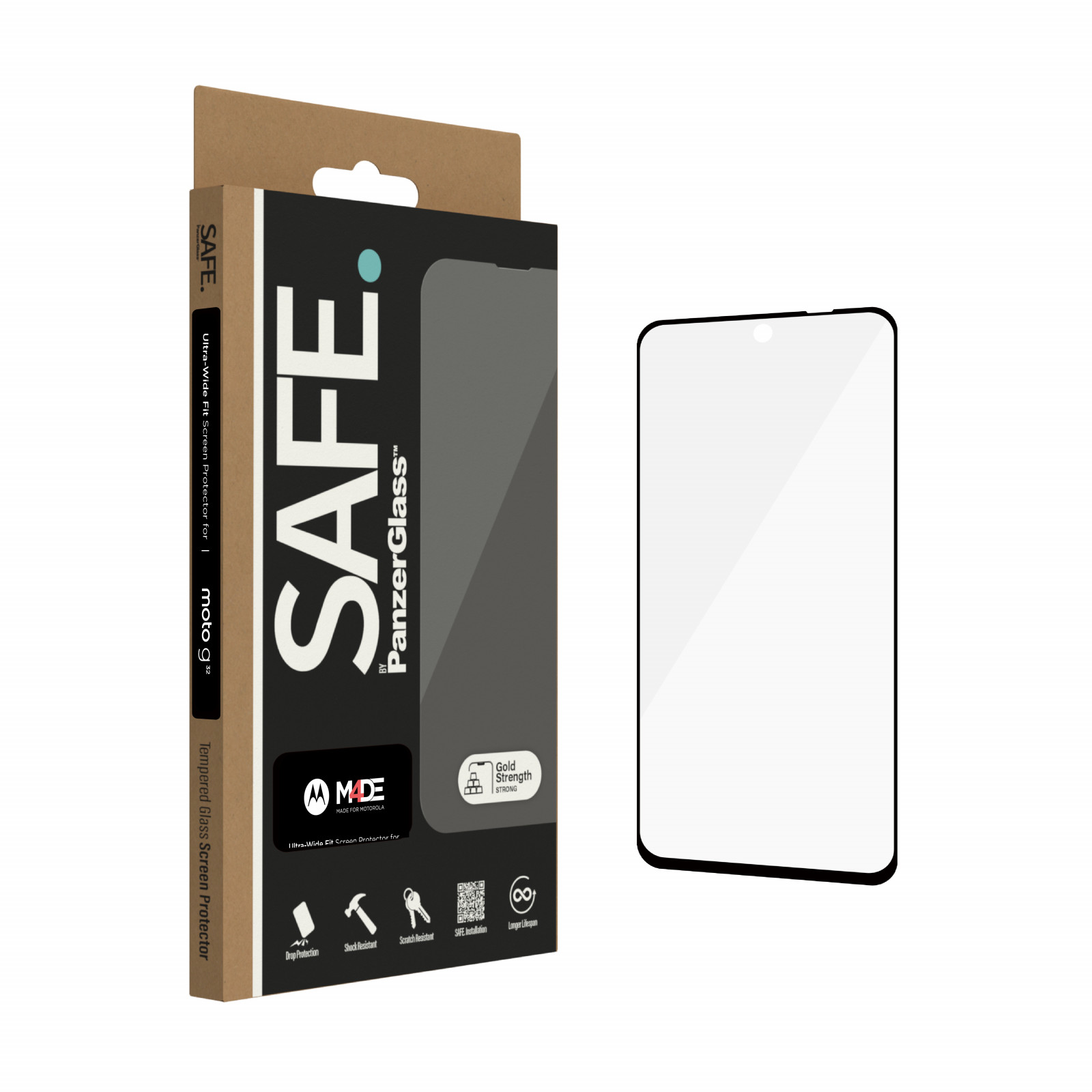 Стъклен протектор Safe за Motorola Moto G32 ,   UWF