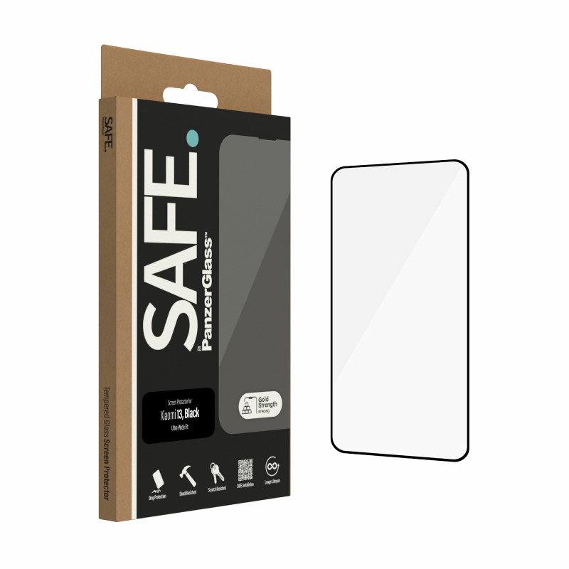Стъклен протектор Safe за Xiaomi 13 UWF - Черен...