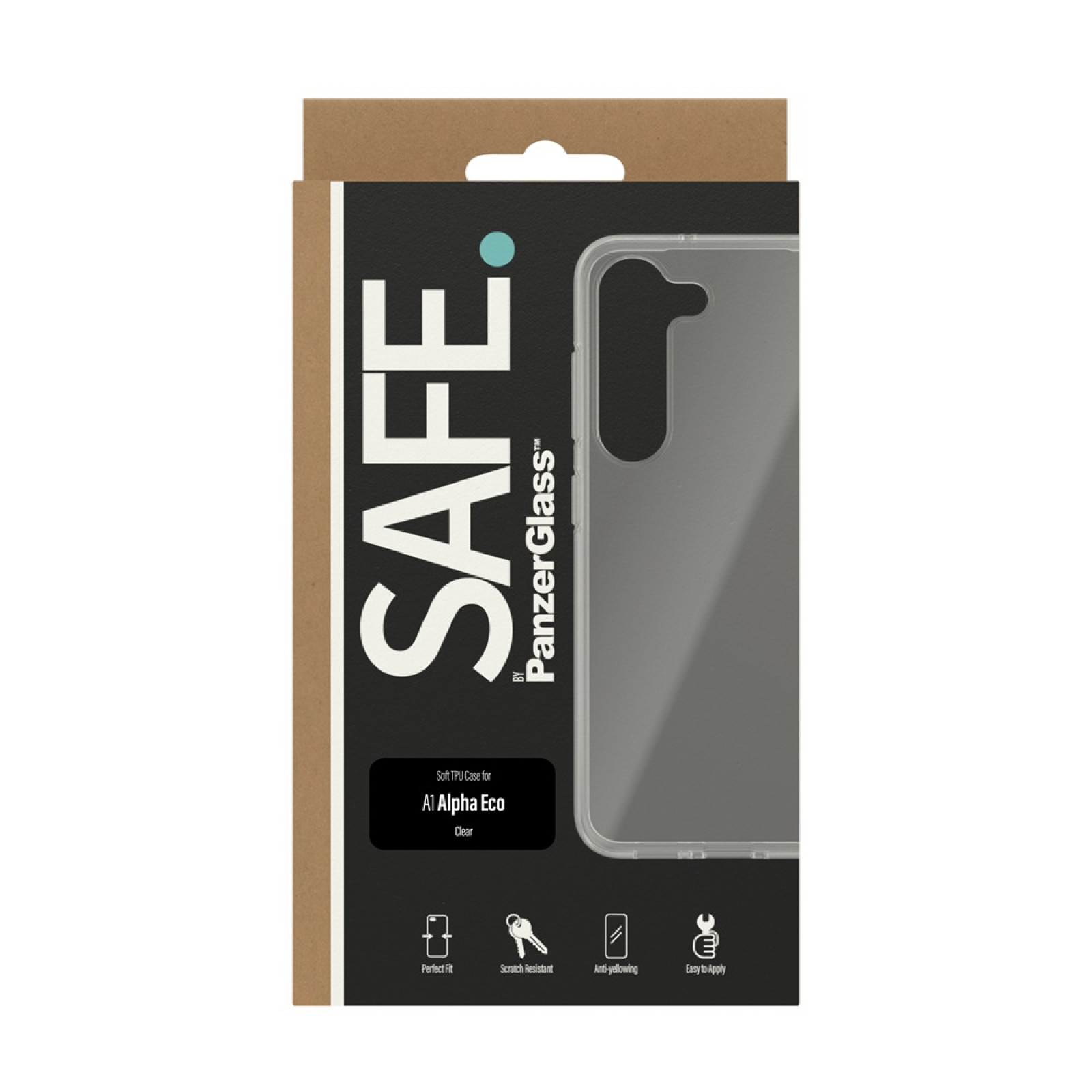 Гръб Safe  за A1 Alpha Eco, Прозрачен