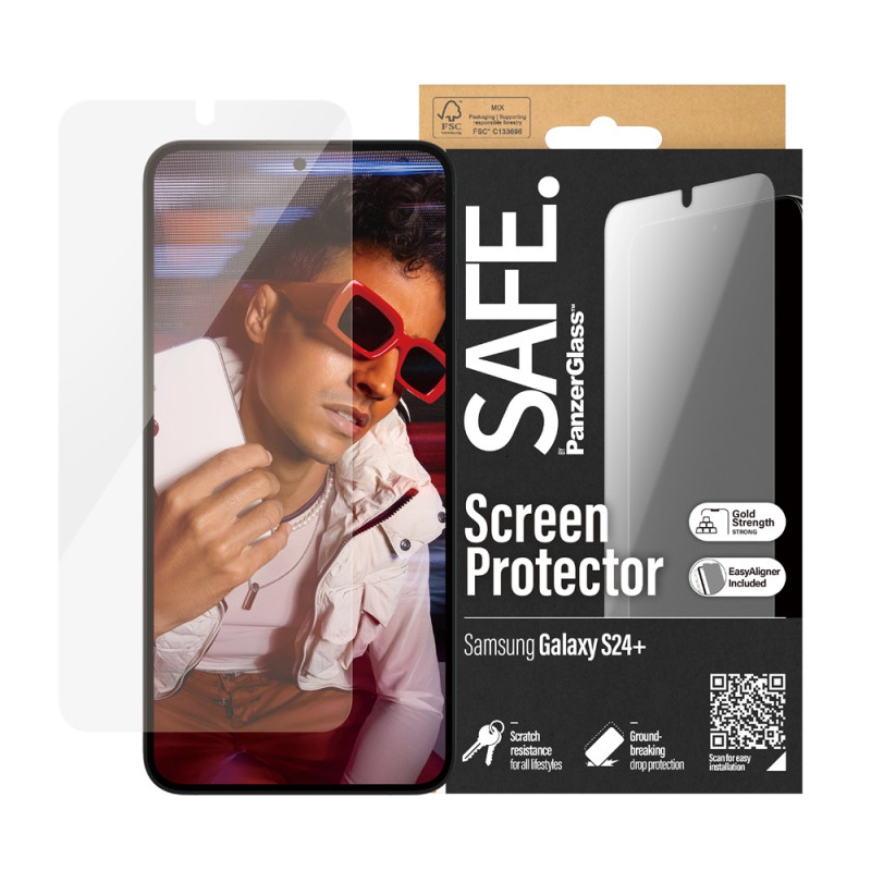 Стъклен протектор Safe за Samsung Galaxy S24 Plus,...