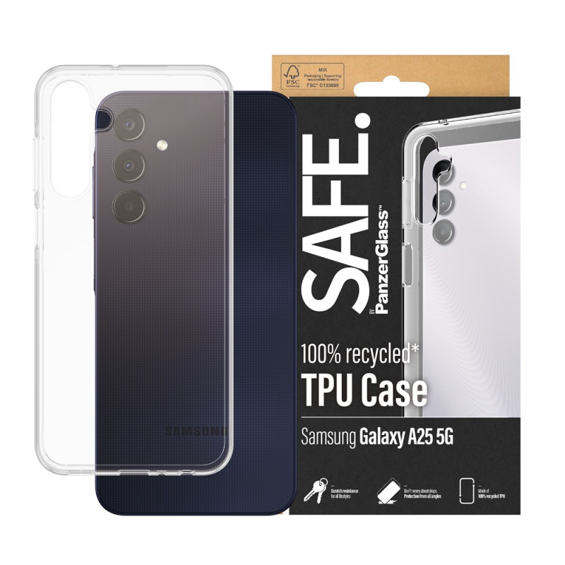 Гръб Safe за Samsung A25 5G,TPU, Прозрачен...