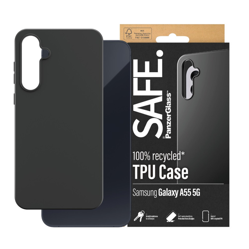 Гръб Safe за Samsung Galaxy A55 5 G, TPU, Черен