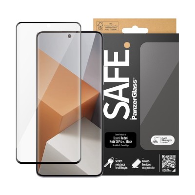 Стъклен протектор Safe за Xiaomi Redmi Note 13 Pro Plus 5G UWF - Черен