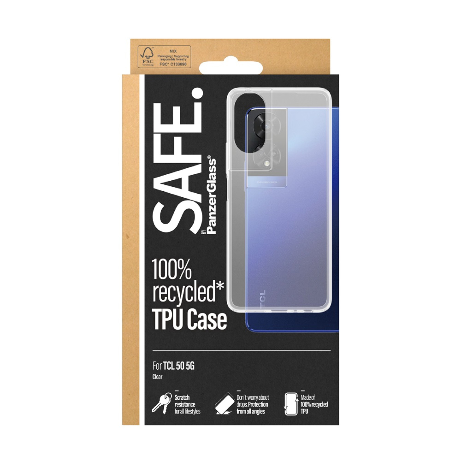 Гръб Safe Case за TCL 50 5G - Прозрачен