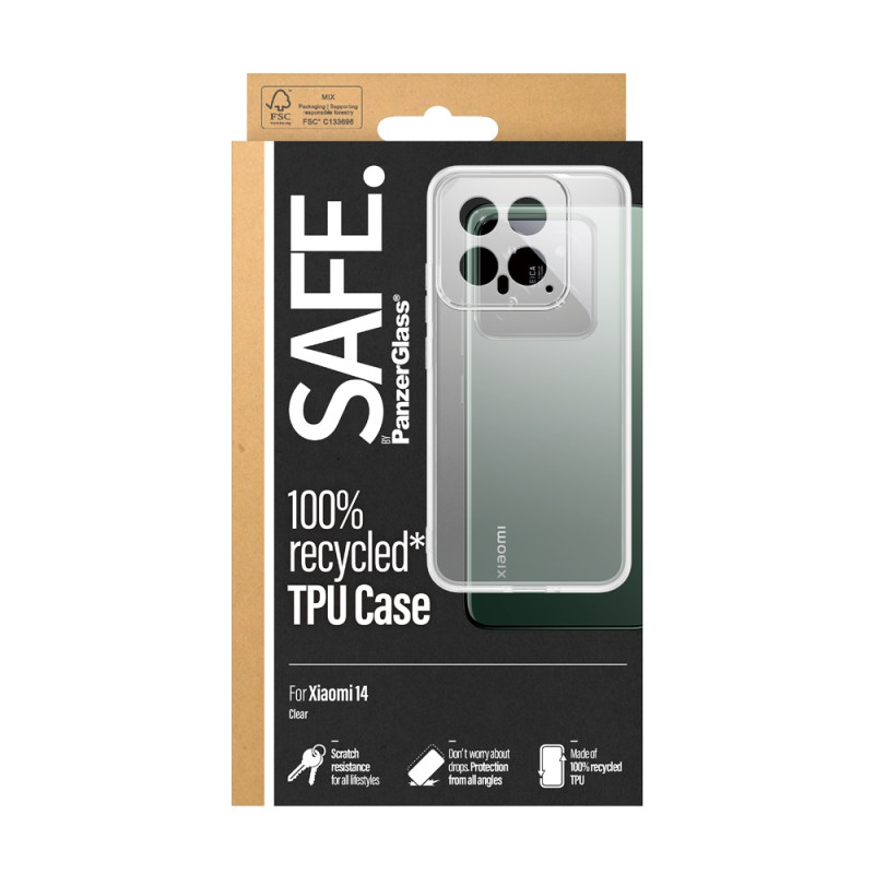 Гръб Safe  за Xiaomi 14, Прозрачен