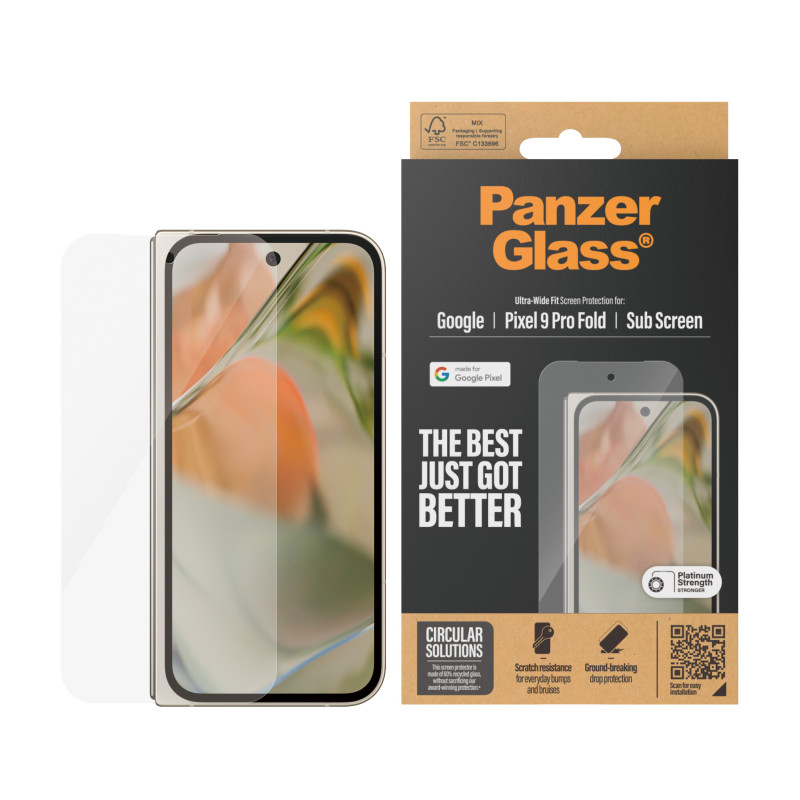 Стъклен протектор PanzerGlass за Google Pixel 9 Pr...