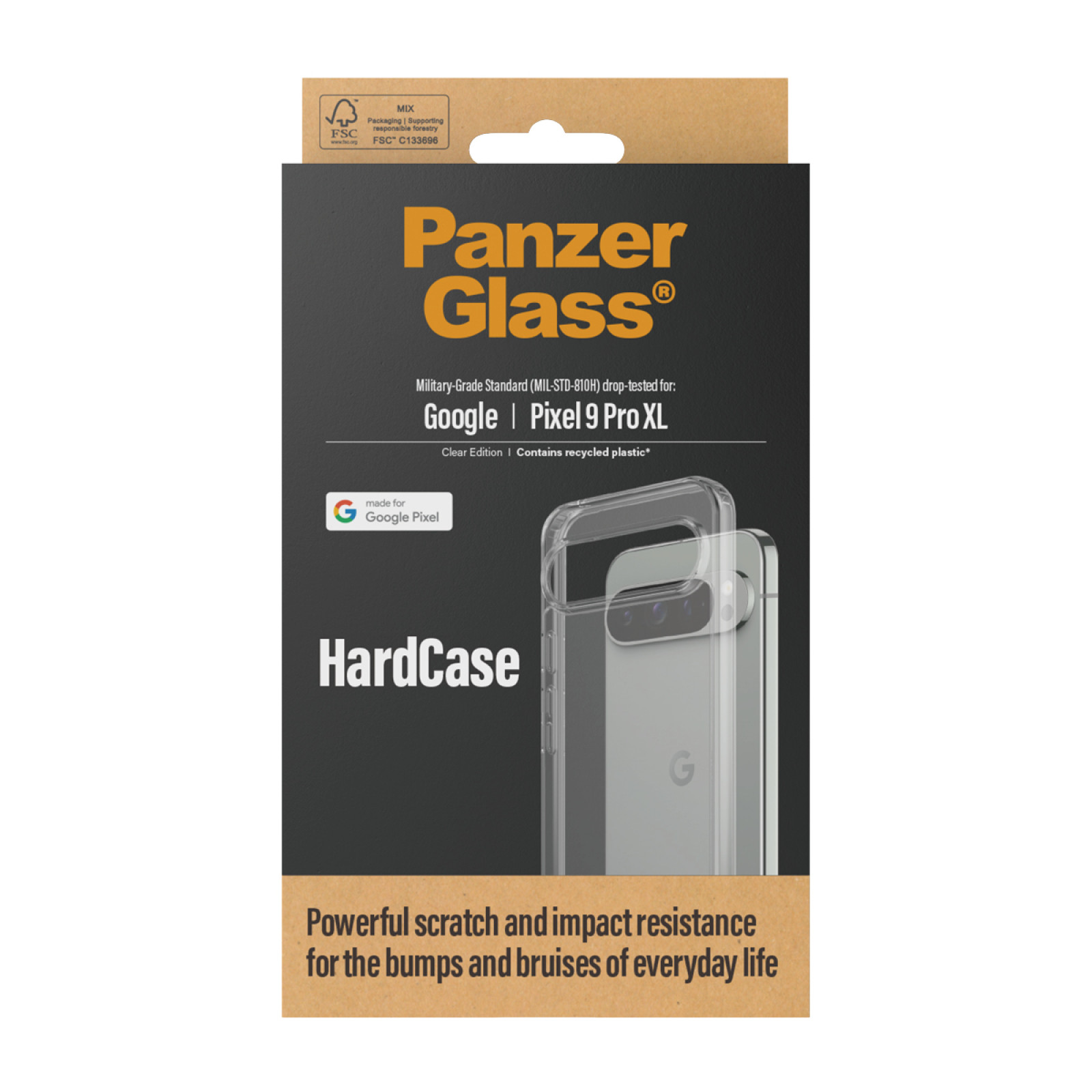 Гръб PanzerGlass за Google Pixel 9 Pro XL, Hard Case - Прозачен