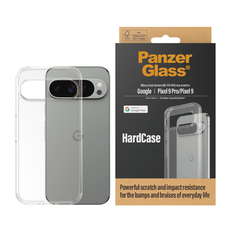 Гръб PanzerGlass за Google Pixel 9 Pro / Pixel 9, Hard Case - Прозачен