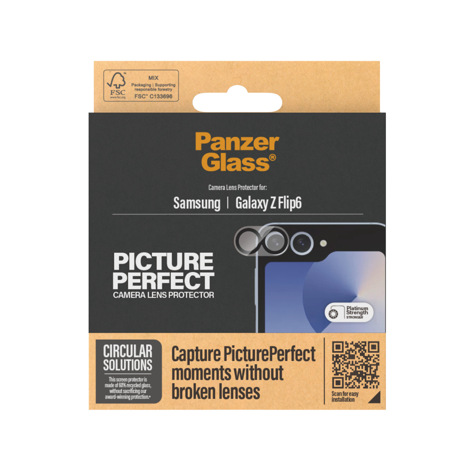 Стъклен протектор за камера PanzerGlass PicturePerfect Plate за Samsung Galaxy Z Flip 6