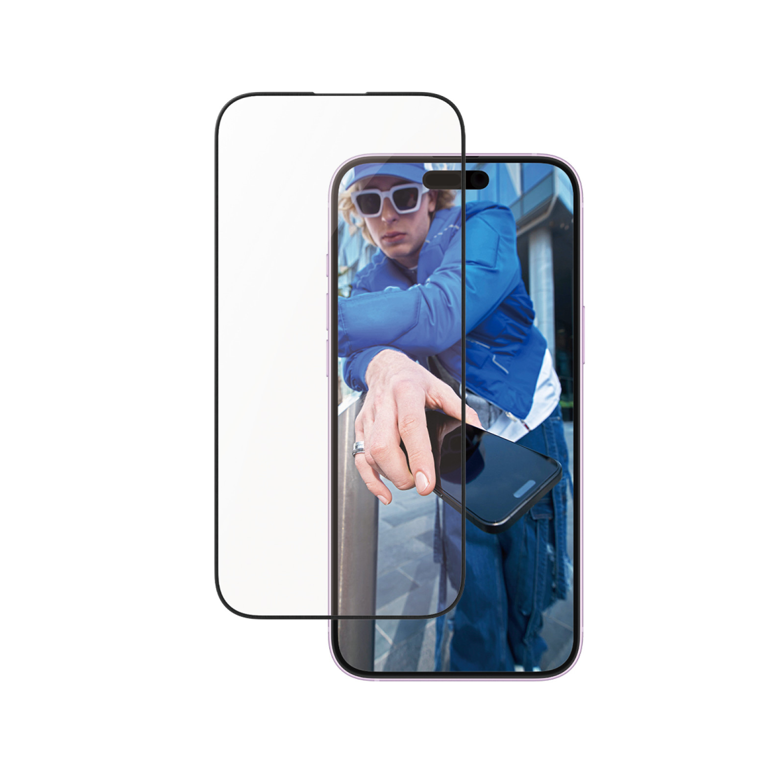 Стъклен протектор PanzerGlass за iPhone 16 Plus, 15 Plus, Aluminum Frame, Ultra-Wide Fit