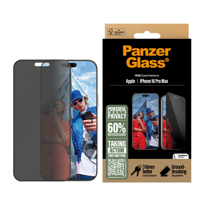 Стъклен протектор PanzerGlass за iPhone 16 Pro Max...