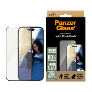 Стъклен протектор PanzerGlass за iPhone 16, 15,  E...