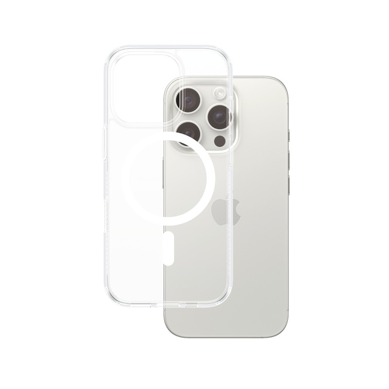 Гръб PanzerGlass HardCase за iPhone 16 Pro , White MagSafe - Прозрачен