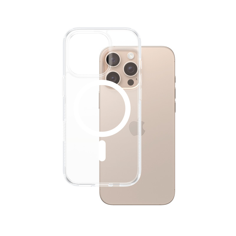 Гръб PanzerGlass HardCase за iPhone 16 Pro Max , White MagSafe - Прозрачен