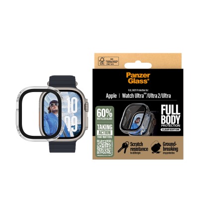 Стъклен протектор за часовник PanzerGlass за Apple Watch Ultra, Ultra 2, Ultra 2024, Snappie Full Body, Прозрачен Стъклен протектор за часовник PanzerGlass за Apple Watch Ultra, Ultra 2, Ultra 2024, Snappie Full Body, Прозрачен