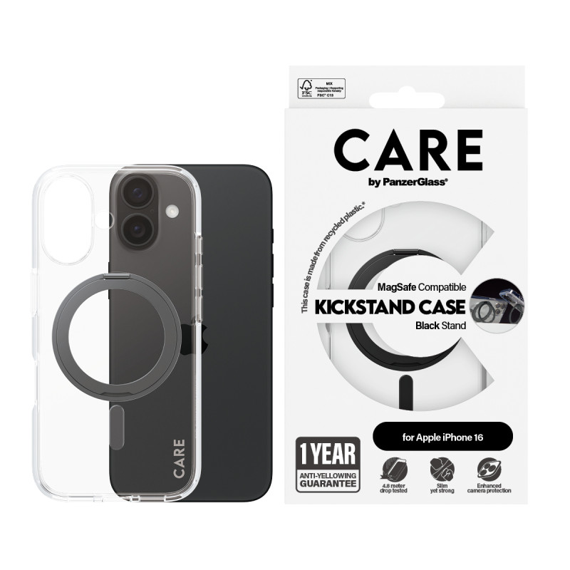 Гръб CARE by PanzerGlass за iPhone 16, Feature Cas...