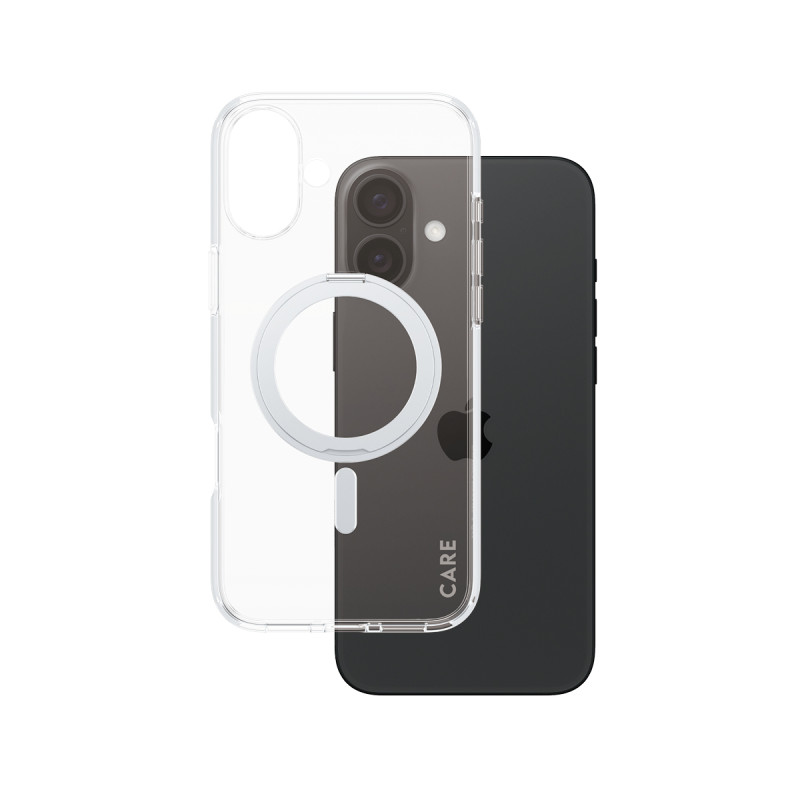 Гръб CARE by PanzerGlass за iPhone 16 Plus, Feature Case Silver Kickstand and MagSafe