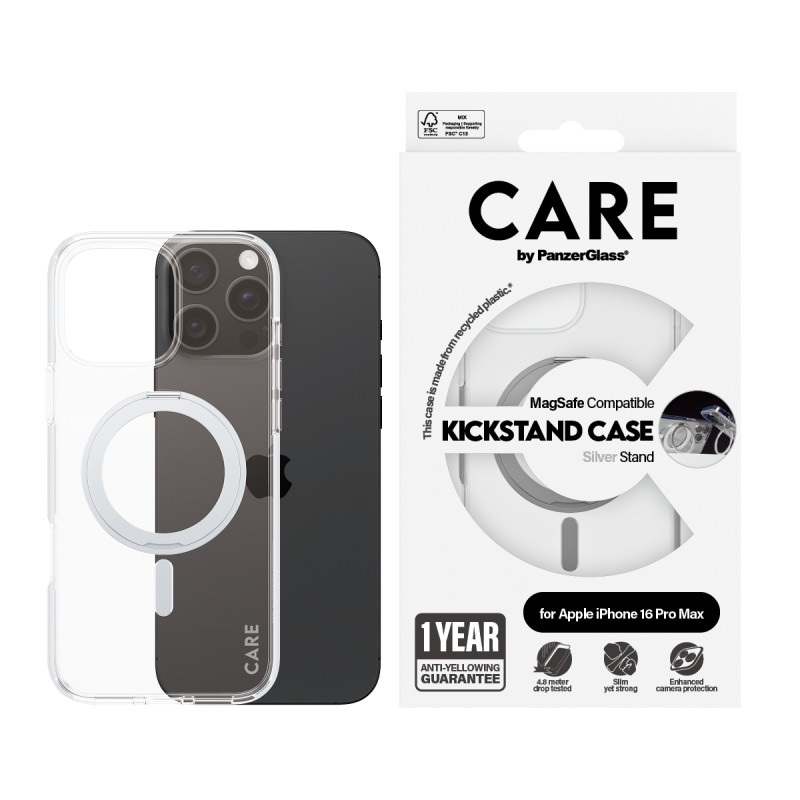 Гръб CARE by PanzerGlass за iPhone 16 Pro Max, Fea...