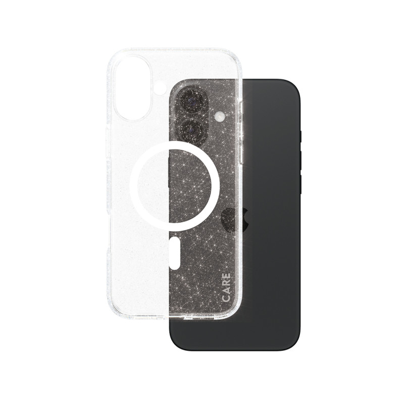 Гръб CARE by PanzerGlass за iPhone 16 Plus, Flagship Case Star Lit w. White MagSafe