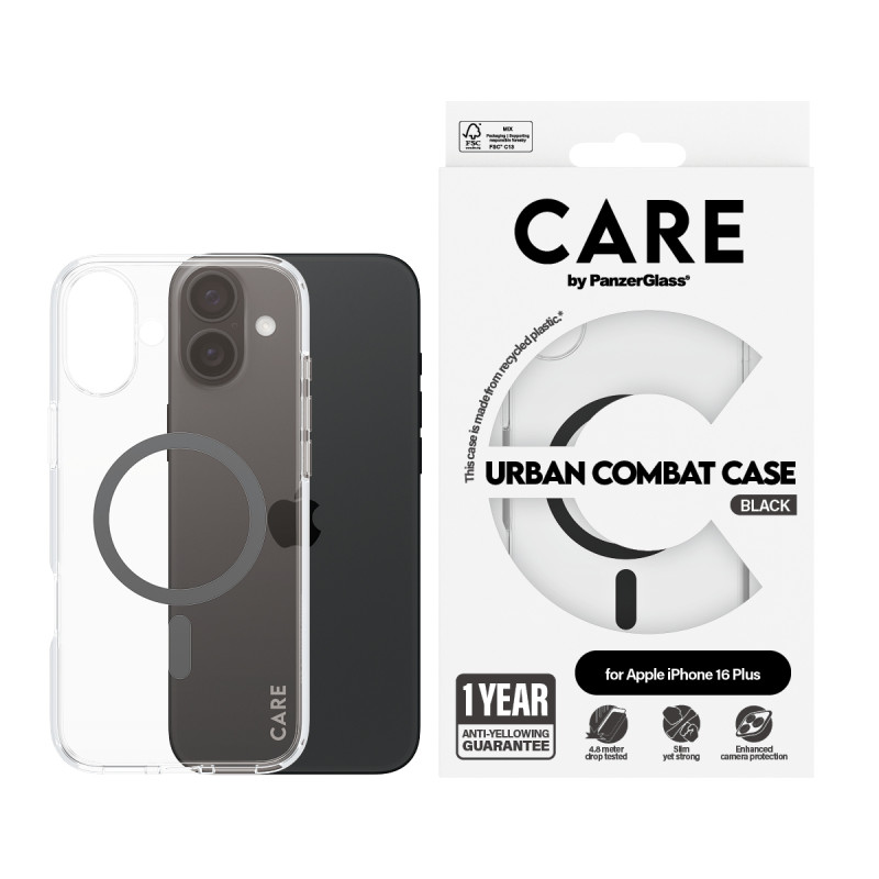 Гръб CARE by PanzerGlass за iPhone 16 Plus, Flagsh...