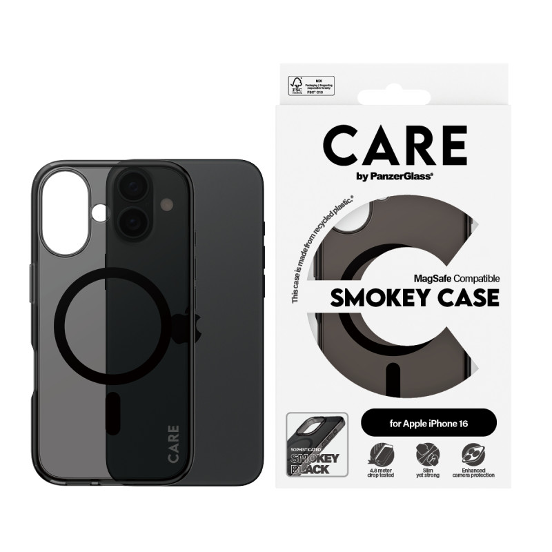 Гръб CARE by PanzerGlass за iPhone 16, Flagship, S...