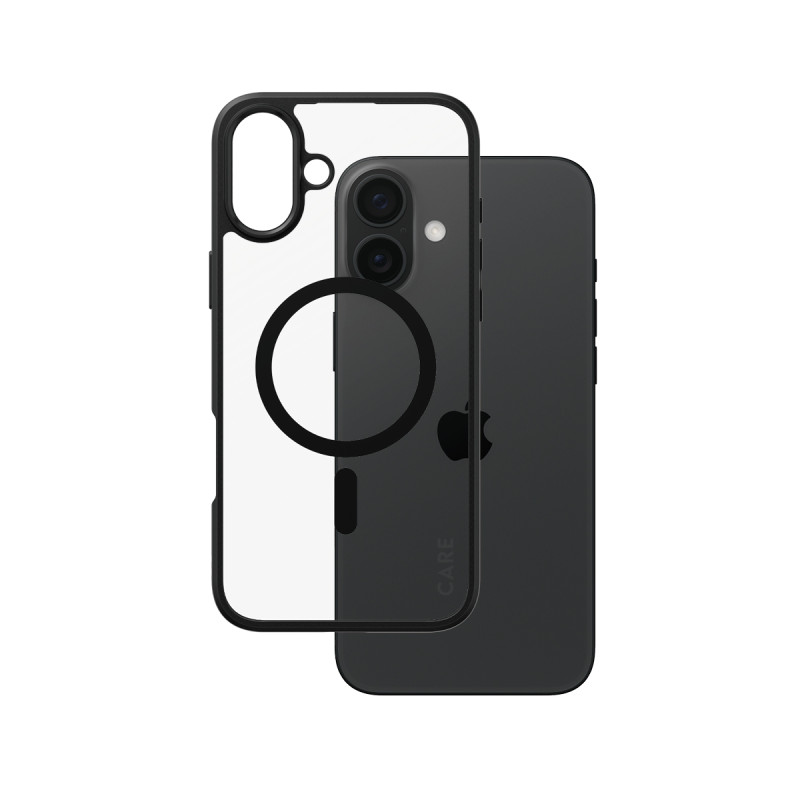 Гръб CARE by PanzerGlass за iPhone 16 Plus, Flagship Case Urban Combat Black Frame and MagSafe