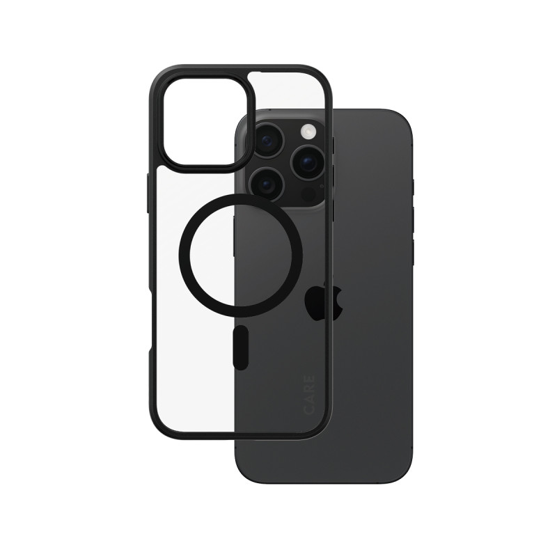 Гръб CARE by PanzerGlass за iPhone 16 Pro Max, Flagship Case Urban Combat Black Frame and MagSafe