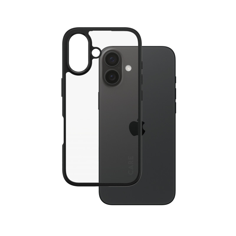 Гръб CARE by PanzerGlass за iPhone 16, Flagship Case Urban Combat Black Frame