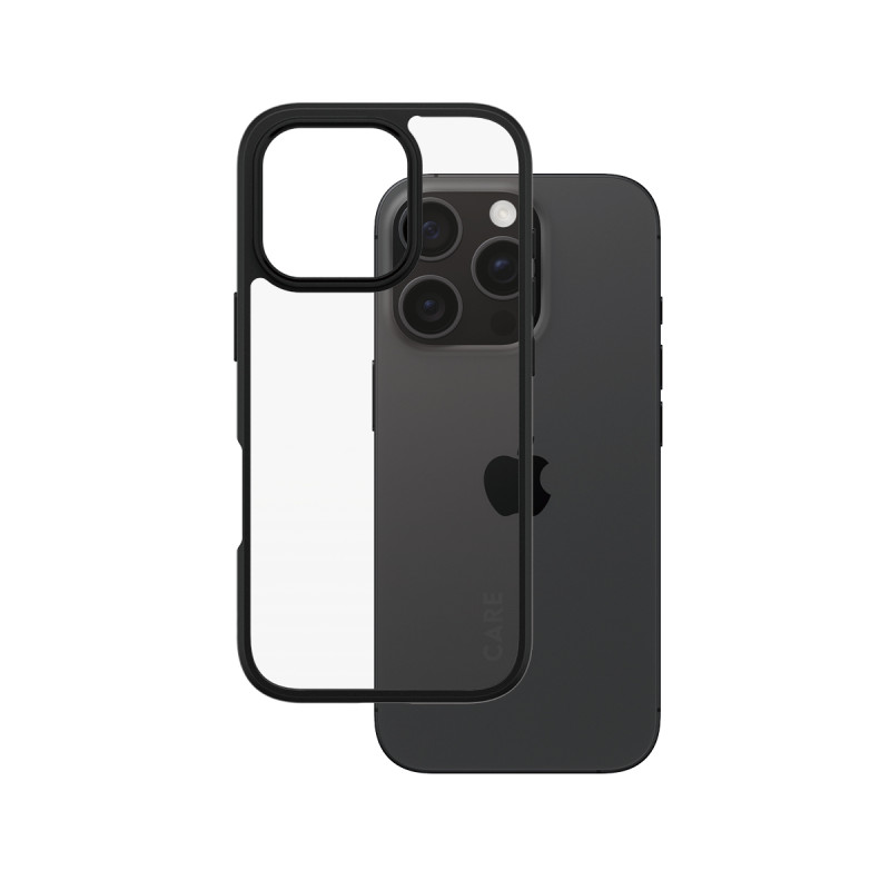 Гръб CARE by PanzerGlass за iPhone 16 Pro, Flagship Case Urban Combat Black Frame