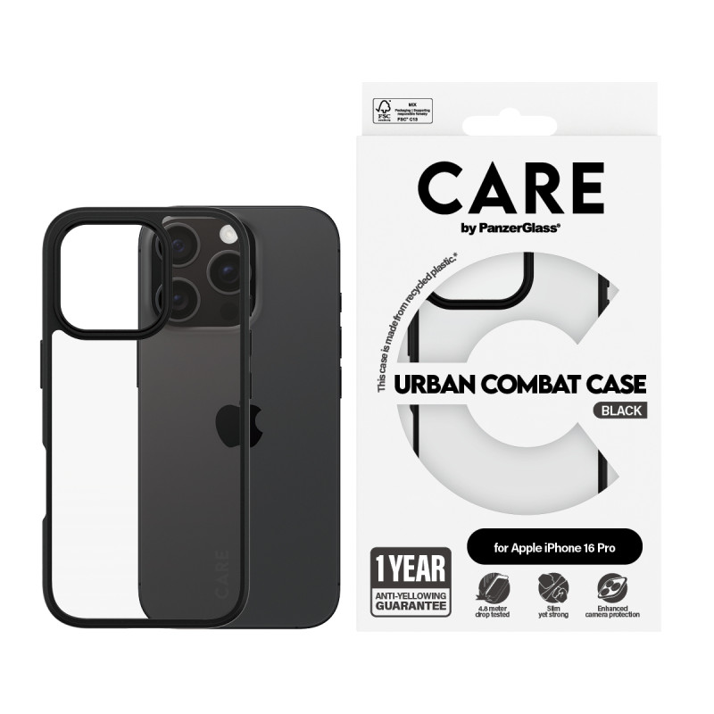 Гръб CARE by PanzerGlass за iPhone 16 Pro, Flagshi...