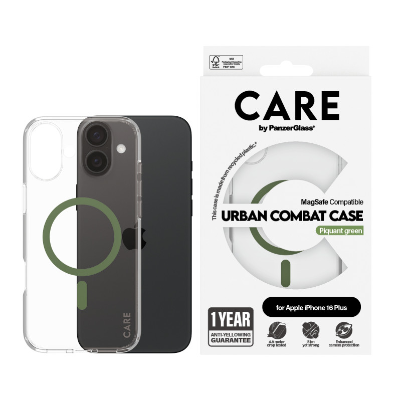 Гръб CARE by PanzerGlass за iPhone 16 Plus, Flagsh...