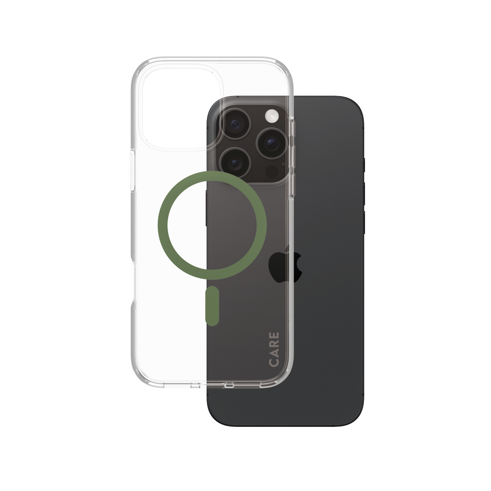 Гръб CARE by PanzerGlass за iPhone 16 Pro Max, Flagship Case Urban Combat w. Green MagSafe