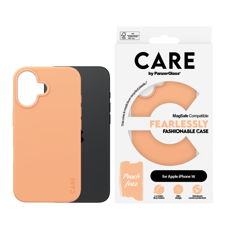 Гръб CARE by PanzerGlass Fashionable за iPhone 16,...