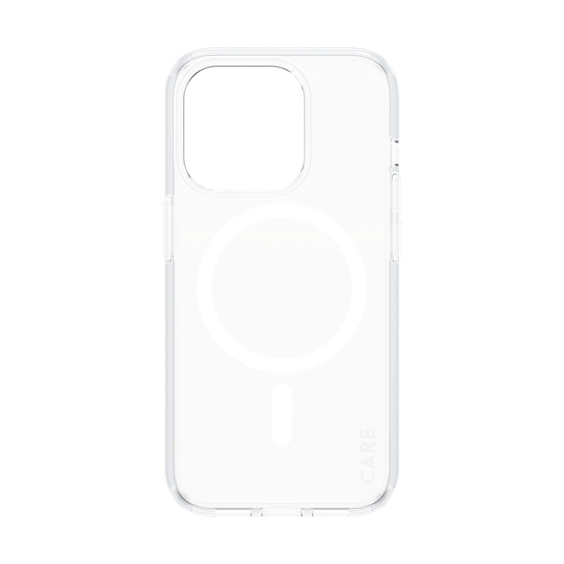 Гръб CARE by PanzerGlass за iPhone 15 Pro Flagship White MagSafe - Прозрачен